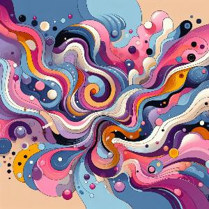 colorful abstract art poster with geometric shapes (54)